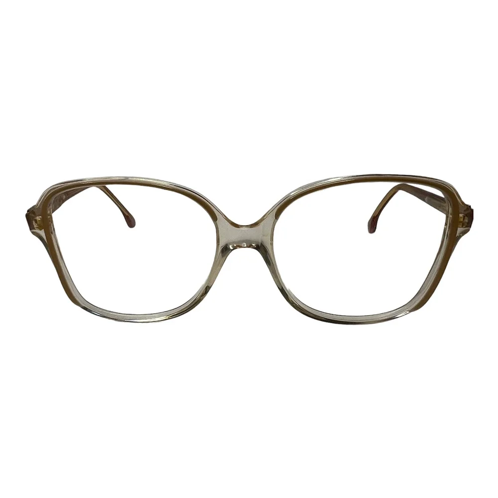 Cristelle Eyeglasses Frame Yellow Clear Square Full Rim CR01 H3565
